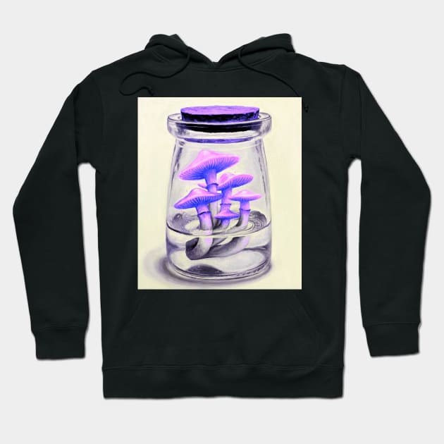 Magic mushrooms in a potion bottle - psychedelic Hoodie by LukjanovArt